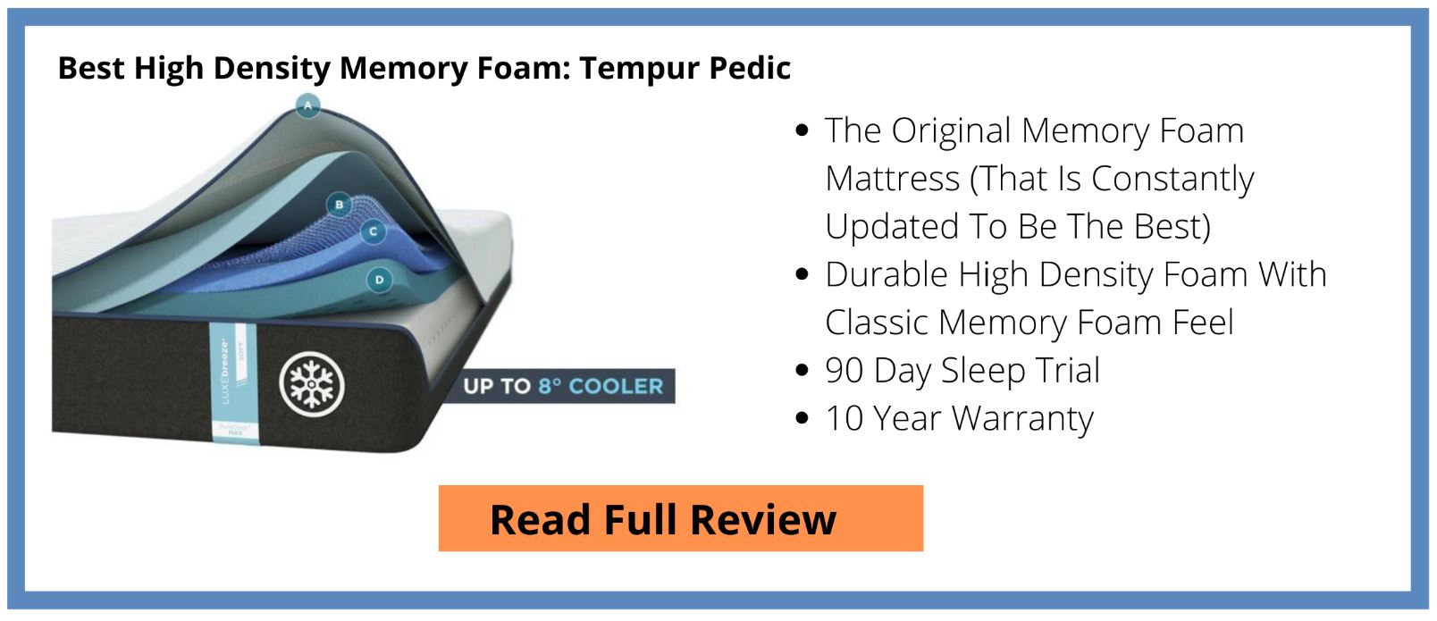 Tempur Pedic Review Button